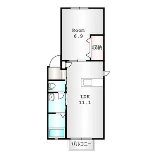 ブライトスクエアD【2階】の間取り