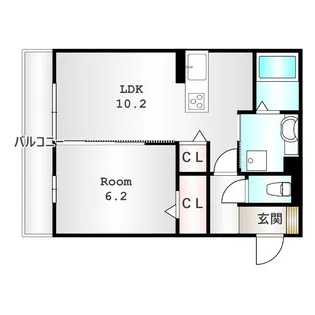アリビオ前橋【1階】の間取り