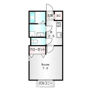 プルミエール下小塙【1階】の間取り