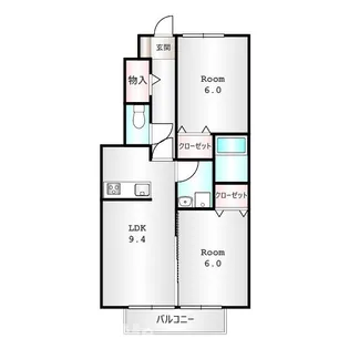 サンモールA【102号室】の間取り