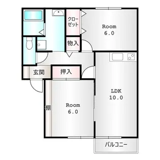 ビュークレスト C【1階】の間取り