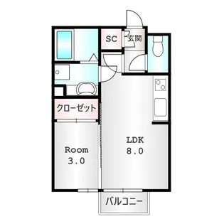 アスール【1階】の間取り