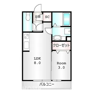 ブルースカイ【2階】の間取り