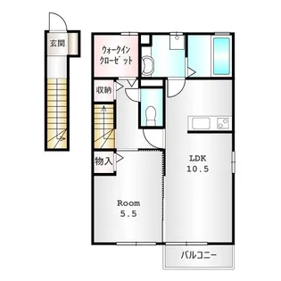 クロワール【2階】の間取り