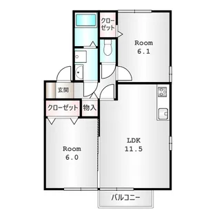 ドルチェ ヴィータ C【1階】の間取り