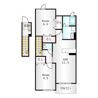 R・SグランツⅡ【2階】の間取り