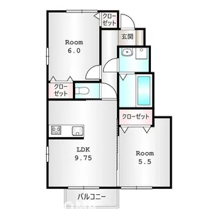 コンソラータ茂呂【102号室】の間取り