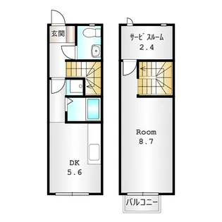 リーブル Ⅰ【103号室】の間取り