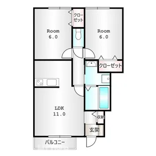 Mウェーブ貝沢【1階】の間取り