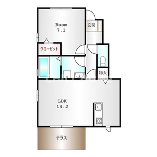ロータス A【1階】の間取り