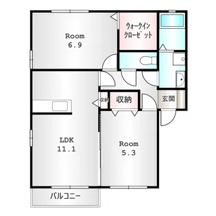 ラ・プレミール B【1階】の間取り
