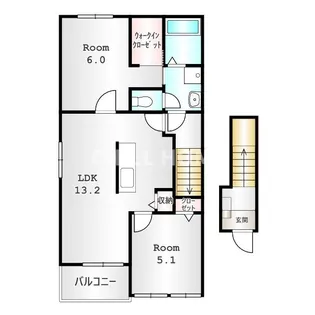 グレイスブリーゼ A【2階】の間取り