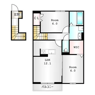 ノーブルシャインC【2階】の間取り
