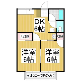 メモワールシャトレA【1階】の間取り