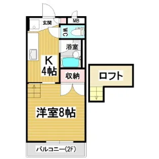 サンリビエール【1階】の間取り