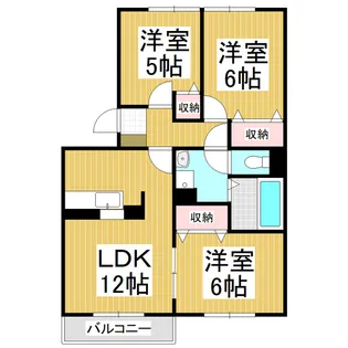 シャルマン・ドヌール【1階】の間取り