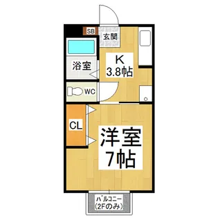 パインフィールド3号【2階】の間取り
