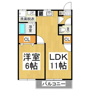 フレグランスハピネス A棟【1階】の間取り