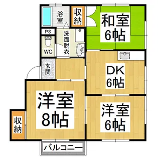 ハイツあるぴ【1階】の間取り