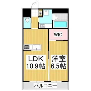 マンションブロッサム【1階】の間取り