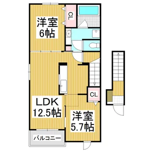 ラ・ビオーラ・スクエア【2階】の間取り