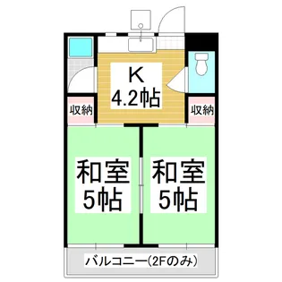 コーポ広丘【201号室】の間取り