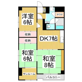 第一コーポかどや【304号室】の間取り