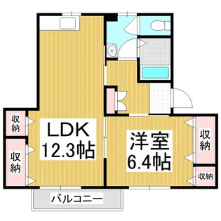 フレグランス角前【1階】の間取り