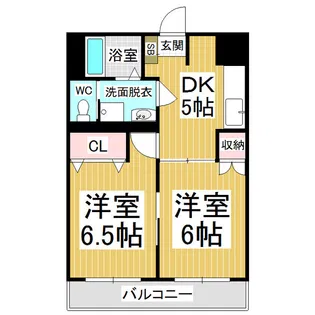松原マンション【204号室】の間取り