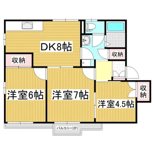 タウニー樹里D棟【2階】の間取り