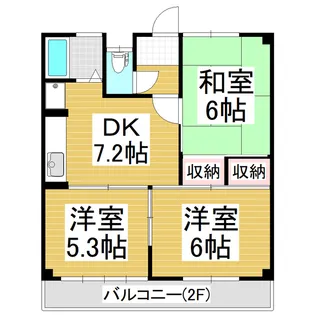 コーポ上條B棟【2階】の間取り