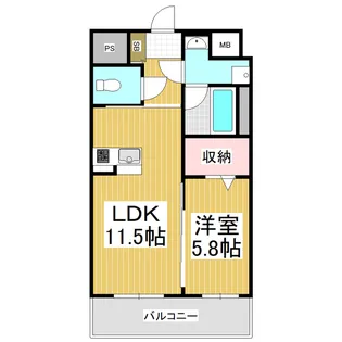 コンフォーティア広丘野村【3階】の間取り
