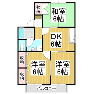 メゾンモランジェ【2階】の間取り