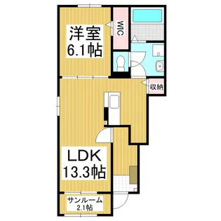 リブハピネス A【1階】の間取り