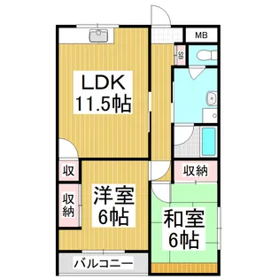 クレイドル長加【3階】の間取り