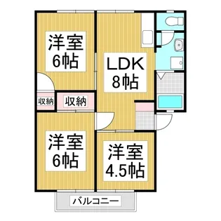 サンホワイト【202号室】の間取り