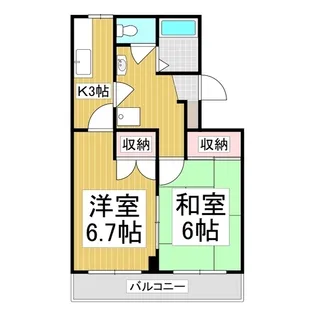 コーポオオタ【2階】の間取り