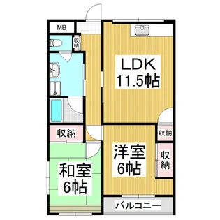 クレイドル長加【1階】の間取り