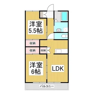 リファインド中村【3階】の間取り