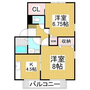エミネンスB棟【2階】の間取り