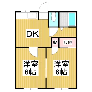 コーポ鈴木A【1階】の間取り
