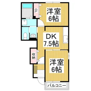 カメリアコート【1階】の間取り