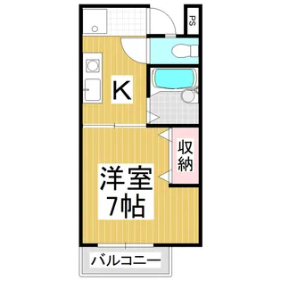 グローリーハイツ A・B棟【1階】の間取り