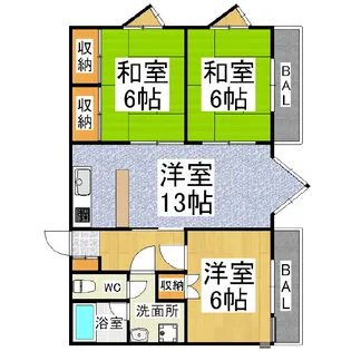 マンションモトマチ【1階】の間取り