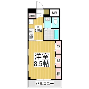 ベルエア【5階】の間取り