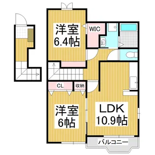 グランウエスト A【2階】の間取り