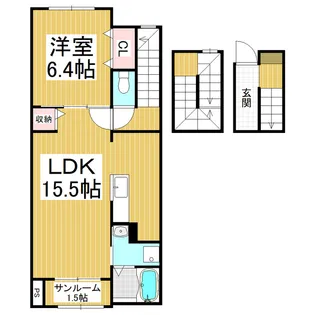 ダイヤモンドムーン【3階】の間取り