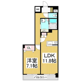 VILLA D'EST OHTE(ヴィラデスト大手)A【1階】の間取り