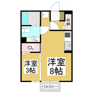 シャルマン・ジュネス【2階】の間取り