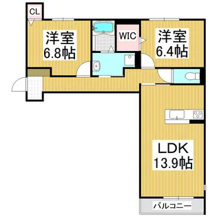 サンリッツ杉山【1階】の間取り